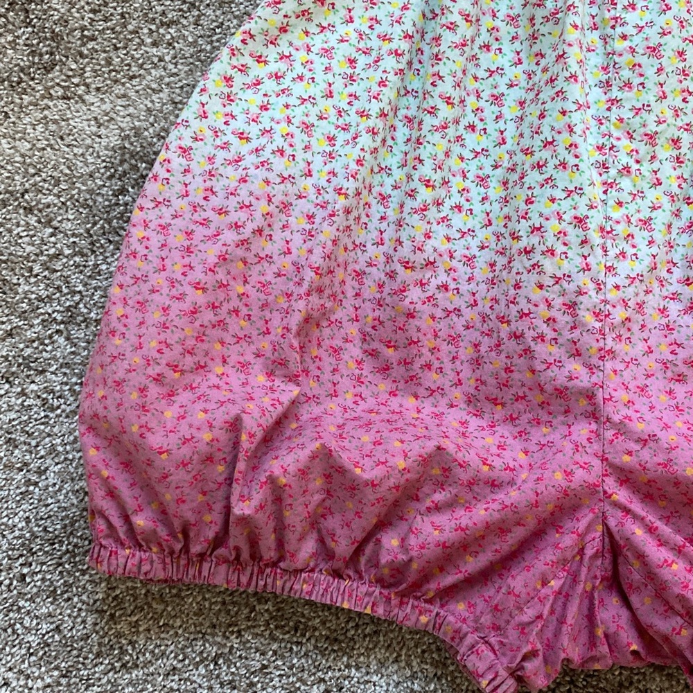 Betsey Johnson Floral Calico Cottagecore Bubble Hem Bloomers Romper Y2K Coquette - Picture 5 of 10